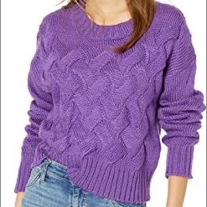 ASTR Women’s Long Sleeve Basketweave Sweater